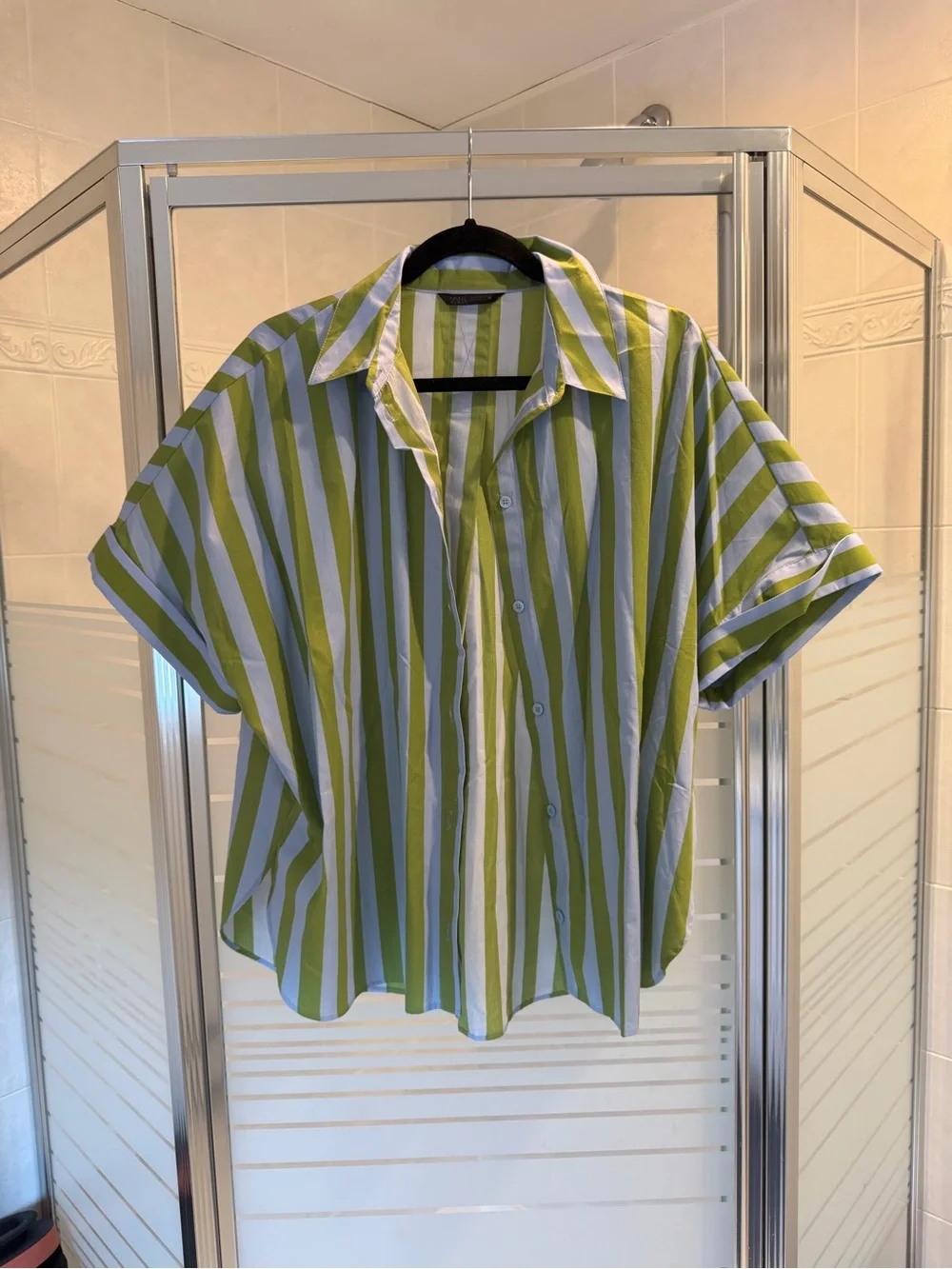 Zara Oversized Striped Shirt and Shorts Set NWT size large